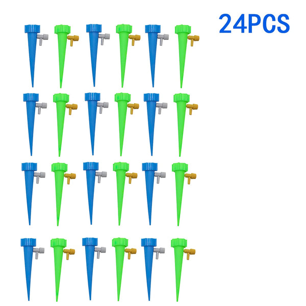 12/24pcs Auto Drip Watering Irrigation Set Automatic Watering Devices Dripper Spike for Garden and Vegetable Patch Greenhouses