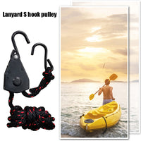 Multi-function Tent Lighting Hanging Lanyard Sling Lift Pulley Hook Heavy Duty Rope Ratchet Hanger Lifting Pulley Hook