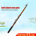 Telescopic Fishing Rod Portable Fishing Rod Pole Carbon Fiber 1.8/2.1/2.4/2.7/3.0m Telescopic Mini Rod Fishing Tackle Pesca