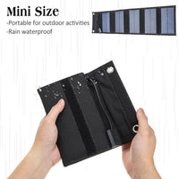 Portable 70W Solar Panel Folding Solar Energy Power Bank 5V 2A USB Output Waterproof ដុំសាកថ្មពន្លឺព្រះអាទិត្យសម្រាប់ទូរស័ព្ទខាងក្រៅ