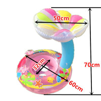 Практичное детское плавательное кольцо с мультяшным грибом, надувные детские летние игрушки с защитой для плавания для детей