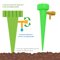 Juego de riego automático por goteo de 12/24 Uds., dispositivos de riego automático, punta de goteo para jardín e invernaderos de parches vegetales