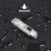 Мини-фонарик-брелок, перезаряжаемый USB-светодиод, водонепроницаемый фонарик с пряжкой, инструмент для наружного аварийного освещения, фонарь для кемпинга