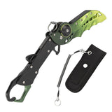 Aluminium Fishing Pliers Grips Set High Quality Green Black Self-Locking Line Scissors Folding Fishing Equipments Tools