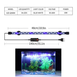 18-58cm Akvario Lumo LED Akvorezista Fiŝujo Clip Lumo Subakva Lumigo Subakva Lampo Plant Grow Lampo 90-260V