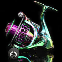 Spinning Fishing Reel 14+1BB Saltwater Fishing Tackle Right/Left Hand Interchangeable Metal Spool Line Cup Wheel