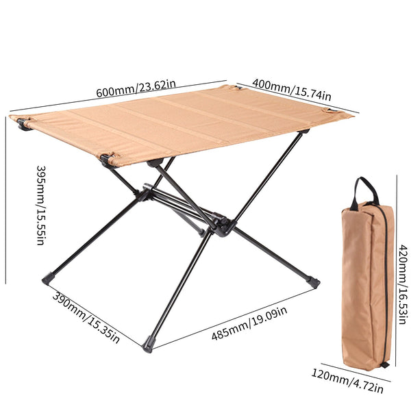 Foldable Camping Table-Portable Compact Roll Up Table Ultralight Hiking Climbing Picnic Folding Tables
