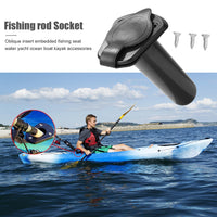 Plastic Mount Kayak Fishing Rod Holder Insert Socket Bracket Portable Water Sports Tackles Fishing Accessories