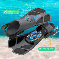 Αντιολισθητικά πτερύγια κολύμβησης κατάδυσης με αναπνευστήρα για ενήλικες γυναίκες Ανδρικά θαλάσσια σπορ Άνετα ρυθμιζόμενα βατραχοπέδιλα προπόνησης