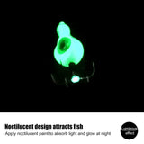 60g Glowing Luminous Artificialis pellice cum Squid Jigs Hook Lifelike Simulatio Piscandi Lures Tacle Outdoor Piscium Accessorie
