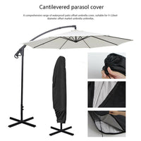 Waterproof Oxford Cloth Outdoor Banana Umbrella Cover Garden Patio Cantilever Parasol Rain Cover Sunshade Umbrella Dust Cover