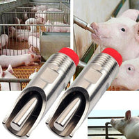 Bebedero para cerdos de 5/10 Uds., bebedero automático de acero inoxidable para animales de granja, ganado, vaca, cerdo, pezón, bebedero, herramientas