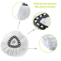 5pcs/lot 360 Rotating Mop Head Replacement Refill Microfiber Spinning Floor Mop Cleaning Head Refill Mop Head for Vileda