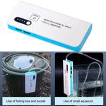 Aquarium USB Oxygen Pump Ultra Silent Car Oxygenated Fish Tank Fishing AC/DC Lithium Battery Charging Air Pump ការនេសាទក្រៅផ្ទះ