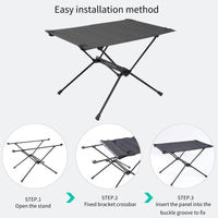 Foldable Camping Table-Portable Compact Roll Up Table Ultralight Hiking Climbing Picnic Folding Tables