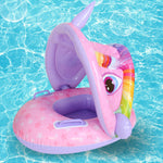 Baby Inflatable Swim Ring Seat Cartoon Children Floating Sunscreen Swimming Circle Water Park Interactive Playing Toy