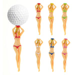 6pcs Golf Balls Holder Fashionable Bikini Women Shaped Golf Tees Ball Holder for Golfer Ligtweight Sports Equipment