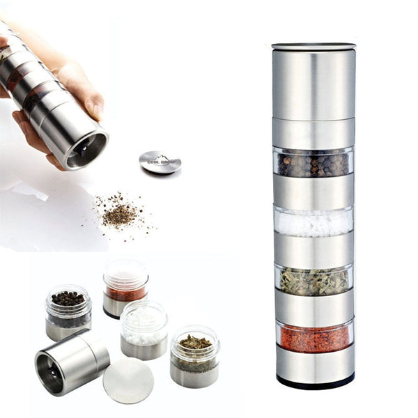 6 Pcs Camping Spice Jar Container Portable Seasoning Condiment Storage Box Multi Tableware Set for Outdoor BBQ Picnic Travel