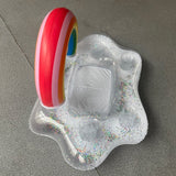Inflatable Calicem Holder Rainbow Floating Beer Bibe Cooler Tabulam Bar Tray Coaster Natantes Pool Beach Float Bathing Toy