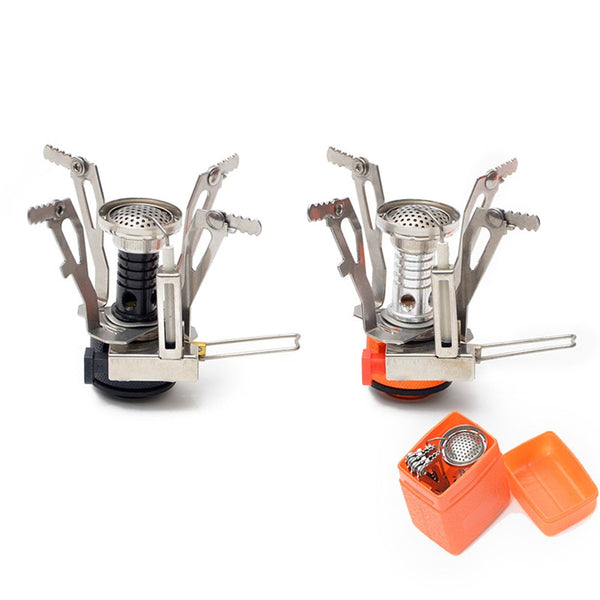 Camping Gas Stove Outdoor Mini Camping Stoves Folding Outdoor Gas Stove Portable Furnace Cooking Picnic Split Stoves Cooker