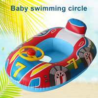 Седиште на надувување со пливачки чамец Бродски базен прстен за пливање Безбедно сплав Детски воден автомобил за бебешка вода Забавни играчки Подароци за роденден