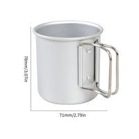Aluminum Alloy Coffee Cup Universal Camping Folding Handle Ultra-light Water Cup Outdoor Portable Kitchen Equipment
