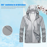 Summer Sunshade Jacket Breathable Fishing Clothes Skin Anti UV Windbreaker Hunting Camp Sunscreen Clothing M-4XL