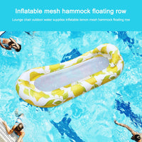 Inflatable Pool Lounger Float Water Mesh Hammock Floatie Swimming Pool Tanning Lounge Floating Row Party Toy Outdoor Water Toy