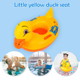 Dzieci pływanie kaczki pierścienie do siedzenia Float pływać koło z uchwytem nadmuchiwane zabawki nadmuchiwana łódź do jazdy zabawki dla dzieci