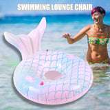 בריכה מתנפחת PVC בריכה צף ערסל מים מסיבת חוף ענק כיסא בתולת ים עם מחזיק כוסות ציוד ספורט מים
