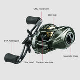 7.2/1 Speed Ratio Low Profile Baitcasting Fishing Reel 13+1BB Metal Spool Wheel for Fishing Reel Wheels Tools