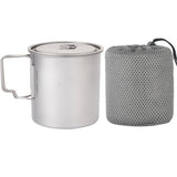 1 tassa de tassa de titani per acampar tassa de cafè a l'aire lliure 600 ml tassa per beure de pícnic de titani per acampar i escalar