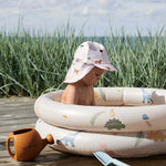 حمام سباحة للأطفال محمول للأطفال مستدير من مادة الكلوريد متعدد الفينيل قابل للنفخ لحديقة الأطفال ألعاب مائية مركز ألعاب تجديف كيدي
