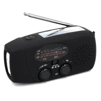 Солнечная ручная рукоятка RADIO Receiver Mini Portable AM ​​/ FM / WB Weather Radio с многофункциональным фонариком Аварийный источник питания / банк
