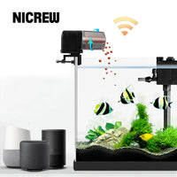 Automatisk fiskefoder til akvarium WiFi fjernbetjening Intelligent betjening Fiskefoder Fisketank Automatisk fodring af fiskemadsdispenser