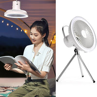 Multifunktions Hausgeräter USB Chargeable Desk Stativ Stand Air Cooling Fan mat Nuetslicht Outdoor Camping Ceiling Fan