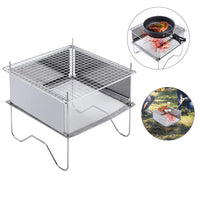 Outdoor Camping Stainless Steel Firewood Stove Portable Folding Bonfire Fire Pit Outdoor Camp Cooking Supplies