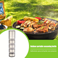 6 Pcs Camping Spice Jar Container Portable Seasoning Condiment Storage Box Multi Tableware Set for Outdoor BBQ Picnic Travel
