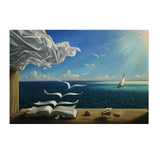 Obraz na plátně Salvador Dali The Waves Book Sailboat Oil Painting HQ