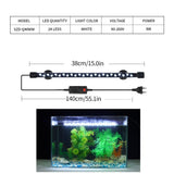 Luz de aquário de 18-58 cm LED à prova d'água para tanque de peixes Clipe de iluminação subaquática Lâmpada submersível Lâmpada de cultivo de plantas 90-260V
