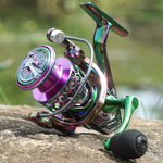 1Pcs Spinning Fishing Reel 5.2:1 Gear Ratio Bass Pike Metal Handle Saltwater Reels for Fishing Enthusiast Tool