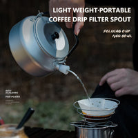 800ml Outdoor Lightweight Aluminum Camping Teapot Kettle Coffee Pot Outdoor Kettle for Camping Hiking Backpacking