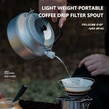 800 ml Lagani aluminijski čajnik za kampiranje Lončić za kavu Vanjski kuhalo za vodu za kampiranje Planinarenje Putovanje