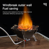 Detachable Camping Stove Wind Shield Portable Lightweight Gas Cylinder Furnace Outdoor Windproof Screen Windshield