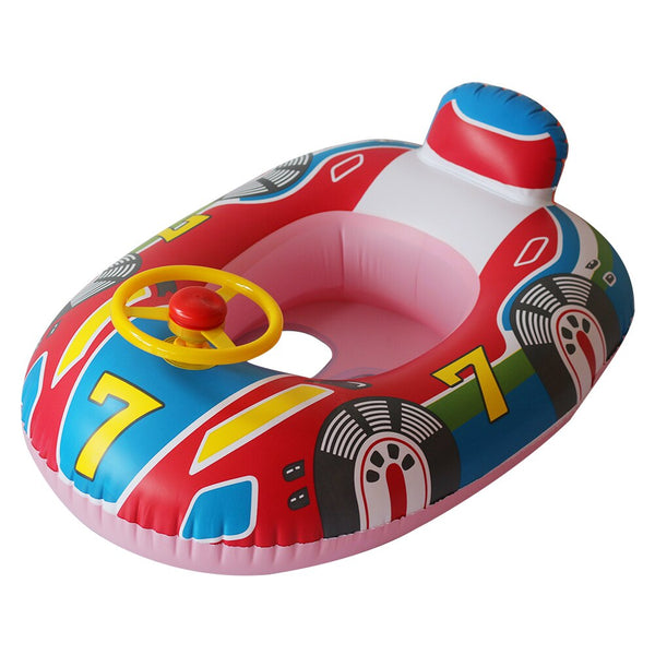 Inflatable Float Seat Boat Baby Pool Swim Ring Swimming Safe Raft Kids Water Car For Baby Water Fun Toys Birthday Gifts