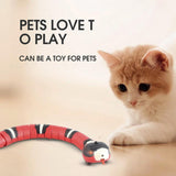 Jucărie inteligentă pentru pisici, șarpe cu clopoței, jucării electronice interactive pentru pisici, încărcare USB, joc pentru pisici pentru animale de companie, accesorii pentru animale de companie