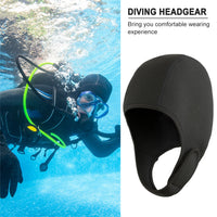 Boné de mergulho de neoprene unissex equipamento de mergulho com snorkel chapéu capuz inverno natação quente chapéus de surf acessórios de natação