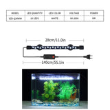 Luz de aquário de 18-58 cm LED à prova d'água para tanque de peixes Clipe de iluminação subaquática Lâmpada submersível Lâmpada de cultivo de plantas 90-260V
