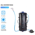 20L sacs à eau Camping pique-nique sac de douche chauffage solaire pommeau de douche pliant multifonctionnel équipement de bain fournitures