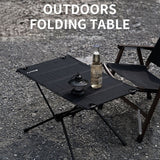 Utendørs sammenleggbar aluminiumslegering Bærbar Ultralett lagring Turist piknikbord for reiser Campingmøbler Utstyr